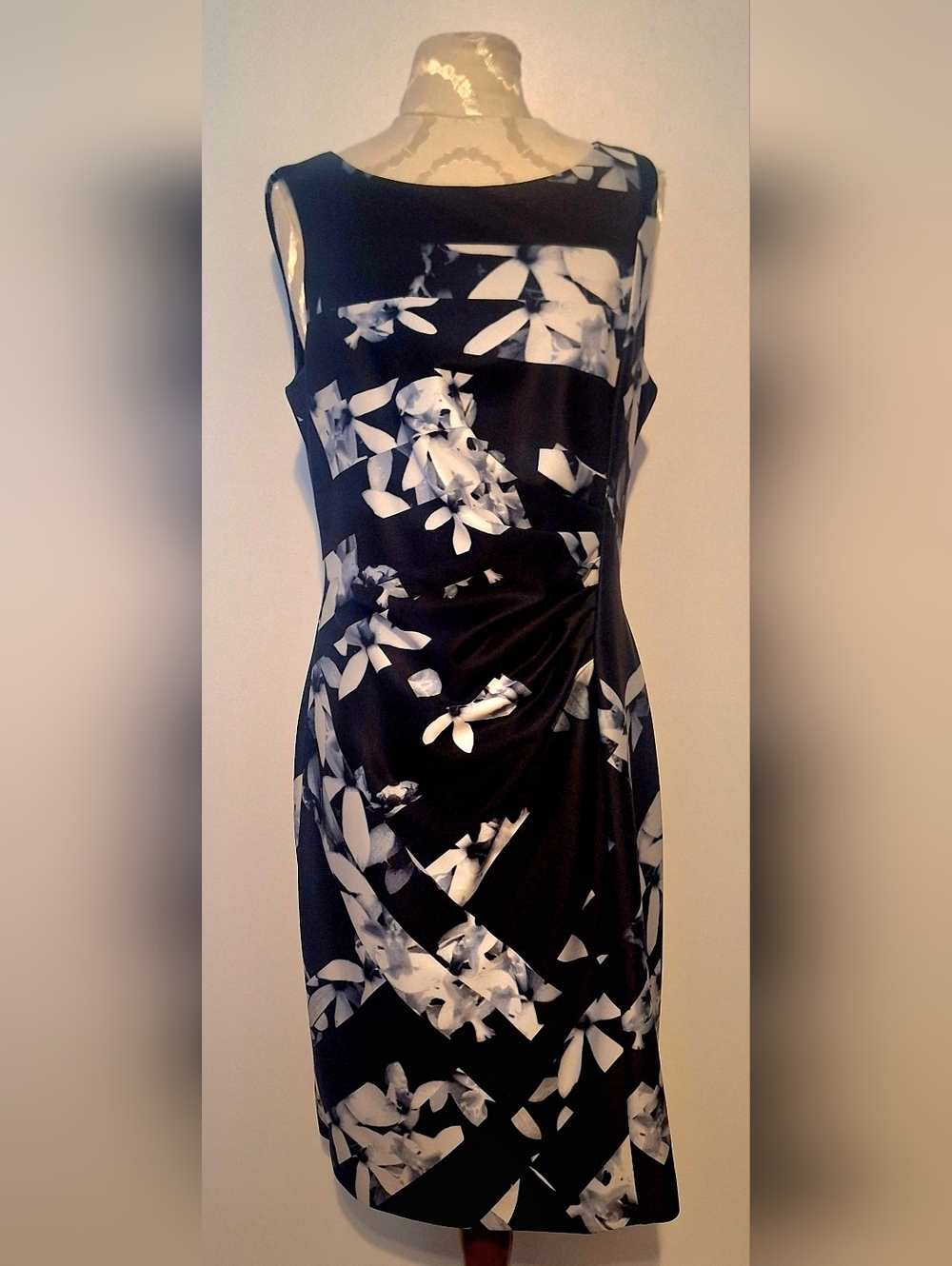 Karl Lagerfeld Black and White Floral Dress